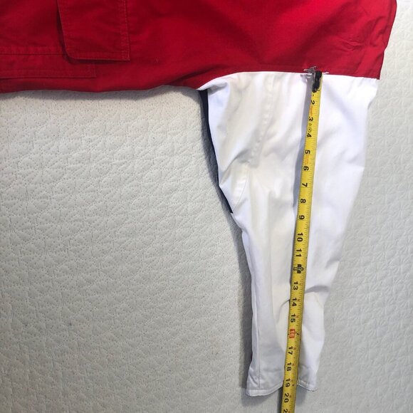 London Fog Jacket Red/White/Blue Women’s Size Med Full Zip W ClaspMetal Closures - Picture 10 of 10